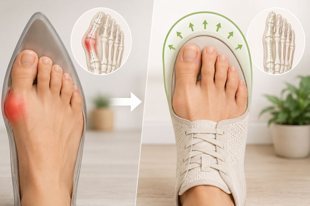Traditioneller Schuh vs Barfuß-Schuh