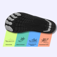 DOTALES - GripStep Barfußschuhe Schwarz 42