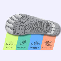 DOTALES - GripStep Barfu&szlig;schuhe Grau 39